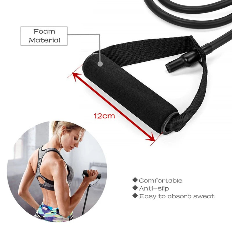 120cm level 5 elastic exercise tube for chest expansion and muscle training - product image