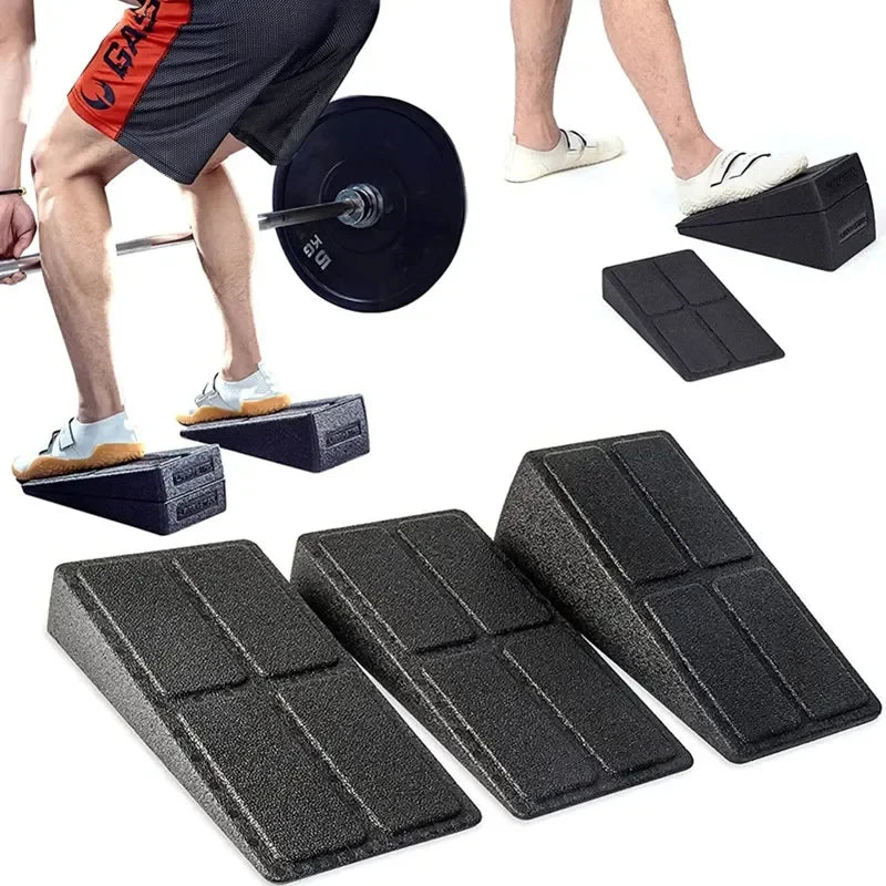 3pcs adjustable non-slip squat wedge blocks for deadlift and stretching - product image