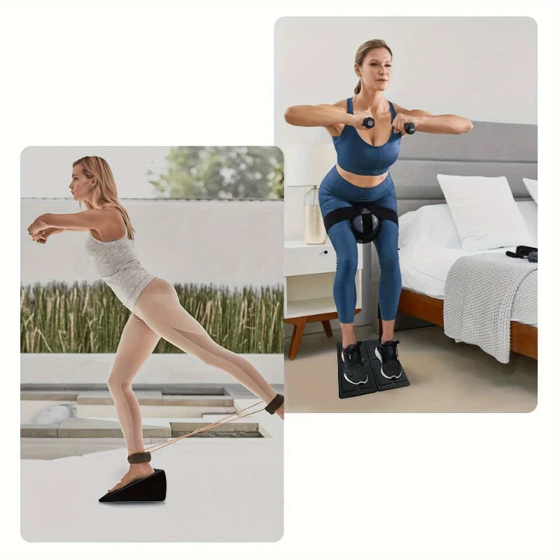 3pcs adjustable non-slip squat wedge blocks for deadlift and stretching - product image