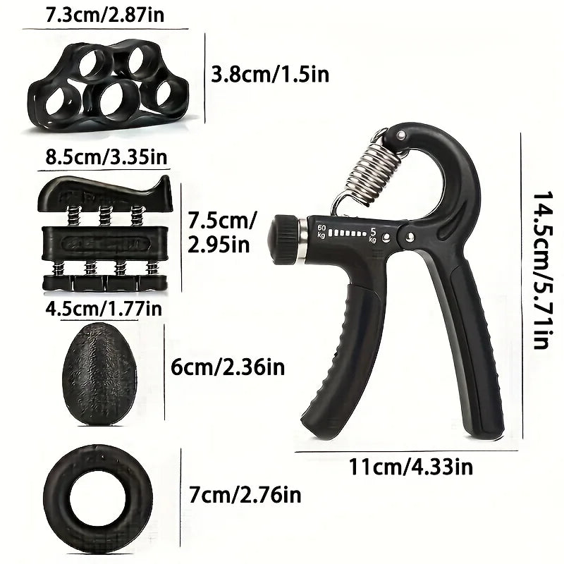 5pcs adjustable finger grip strength trainer for hand rehabilitation - product image