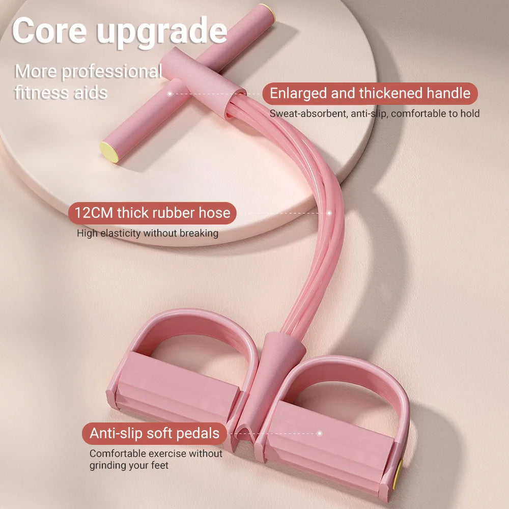 8-shaped resistance band chest expander with thickened foam handles for strength training - product image