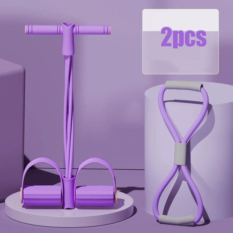 8-shaped resistance band chest expander with thickened foam handles for strength training - product image
