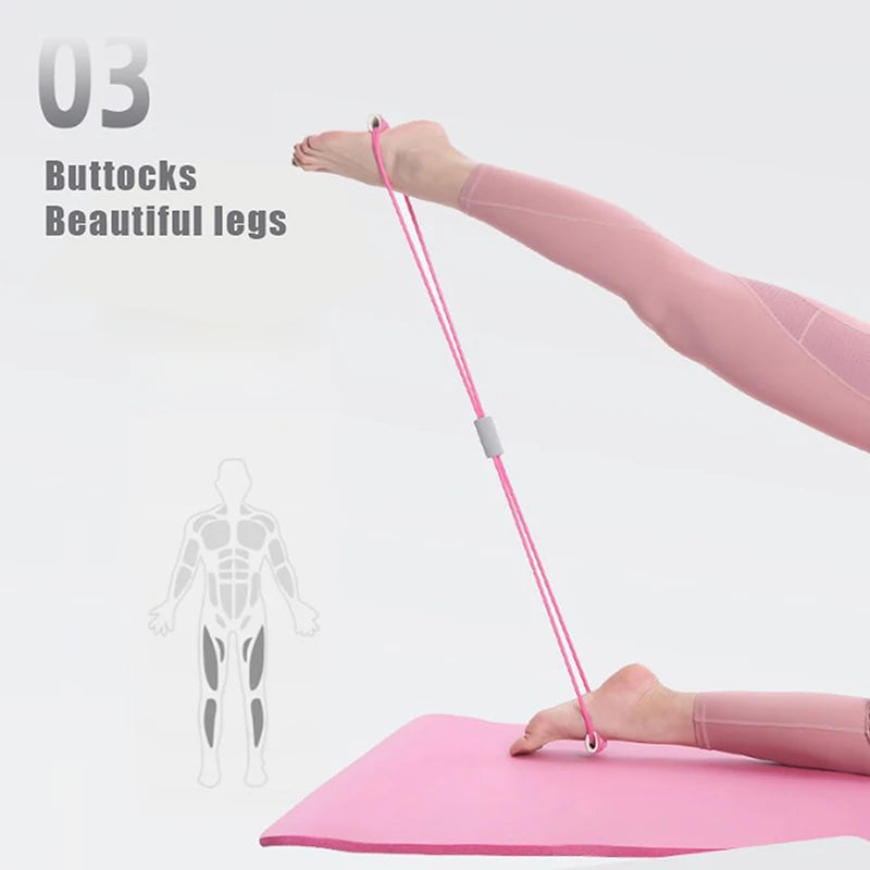 8-shaped resistance band chest expander with thickened foam handles for strength training - product image