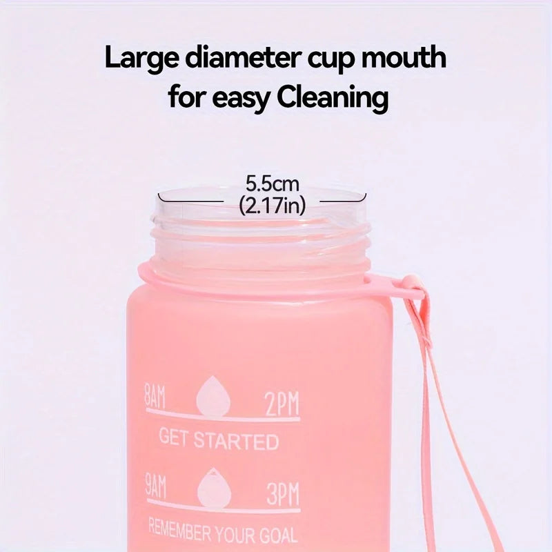 900ml high temperature resistant sports water bottle with silicone straw - product image