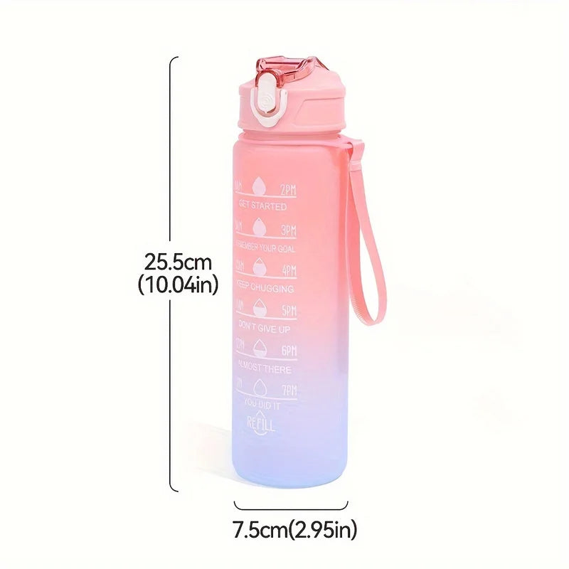 900ml high temperature resistant sports water bottle with silicone straw - product image