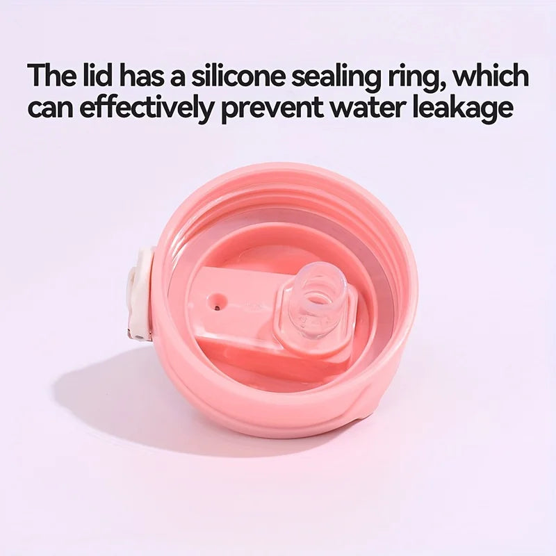900ml high temperature resistant sports water bottle with silicone straw - product image