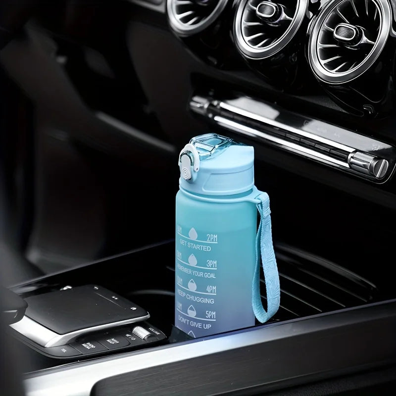 900ml high temperature resistant sports water bottle with silicone straw - product image