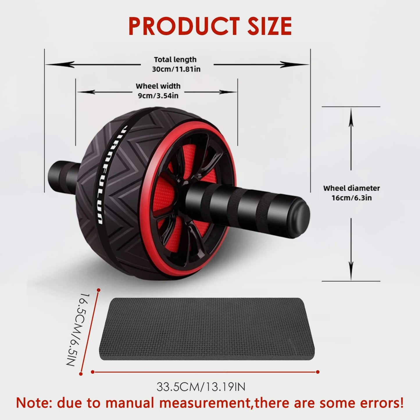 Abs abdominal wheel roller with non-slip handles for home strength training - product image