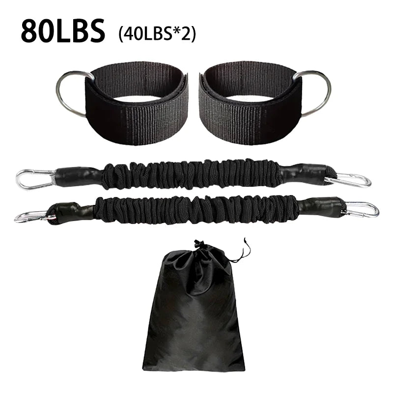 Adjustable ankle strap resistance band set for hip and leg muscle training - product image