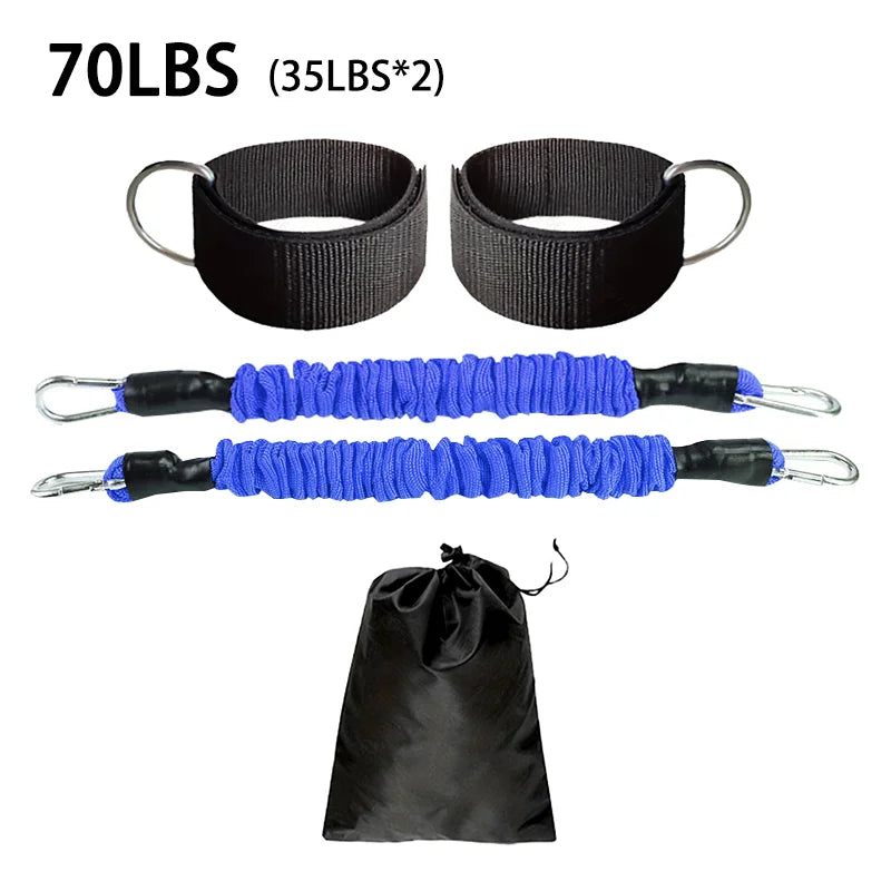 Adjustable ankle strap resistance band set for hip and leg muscle training - product image