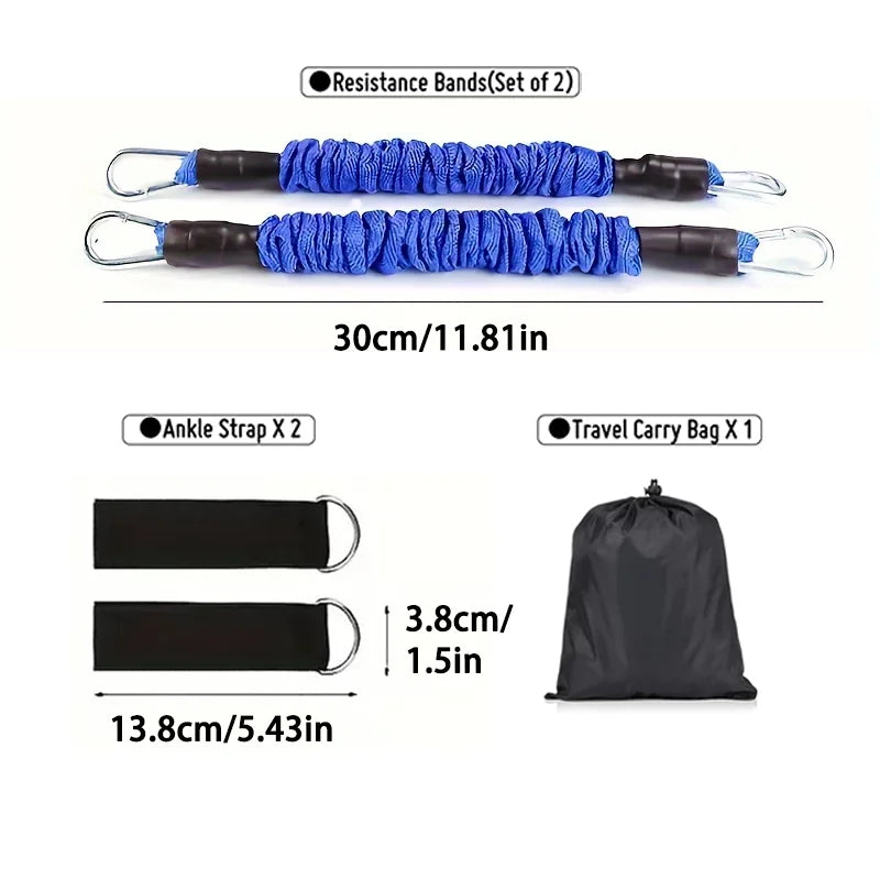 Adjustable ankle strap resistance band set for hip and leg muscle training - product image