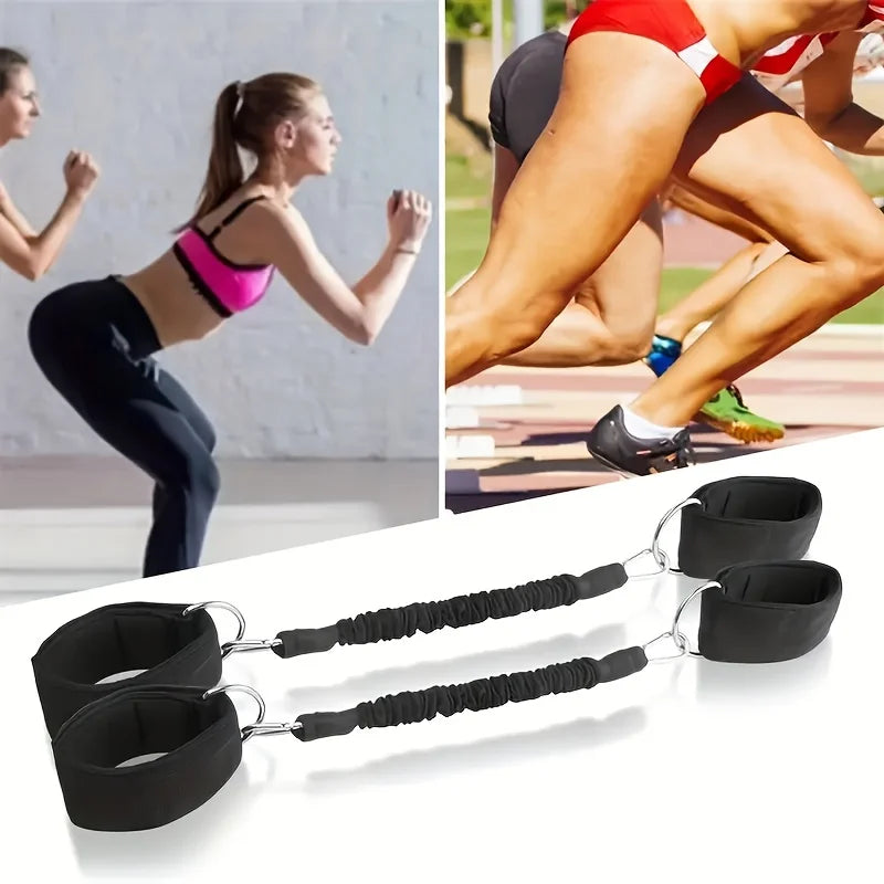 Adjustable ankle strap resistance band set for hip and leg muscle training - product image