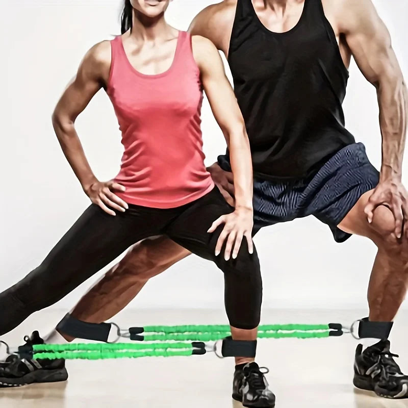 Adjustable ankle strap resistance band set for hip and leg muscle training - product image