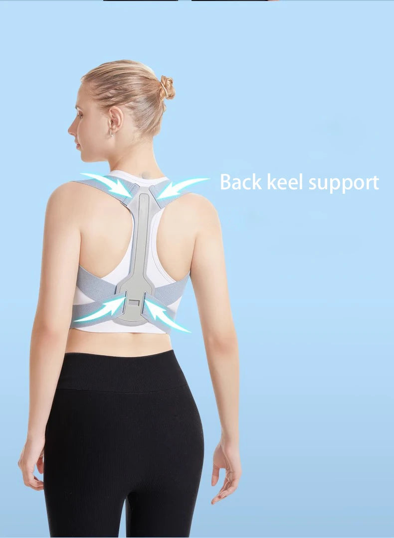 Adjustable back support posture corrector belt for shoulder and lumbar alignment - product image