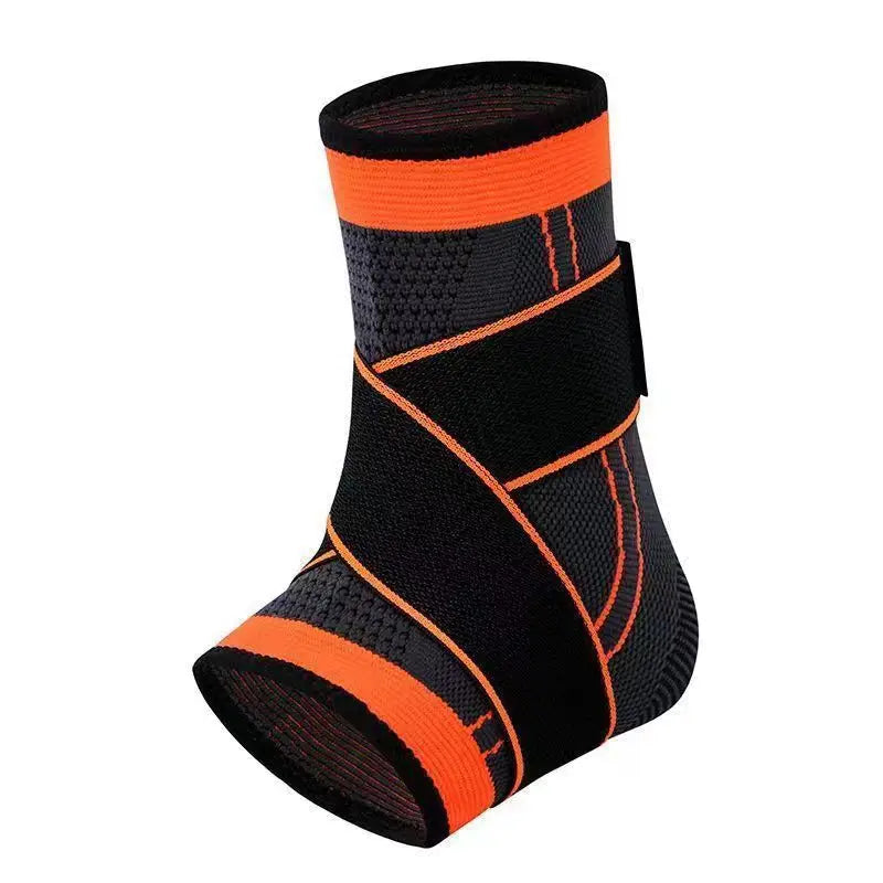 Adjustable compression ankle support brace with non-slip design for sports protection - product image