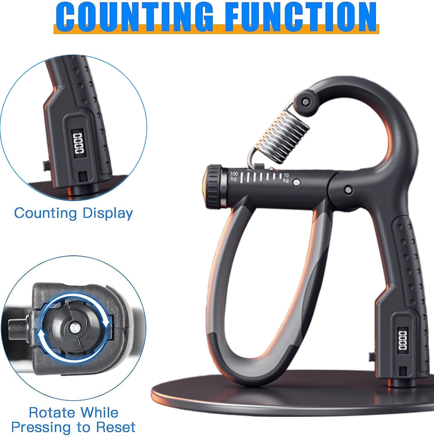 Adjustable electronic grip strength device with counting function - product image
