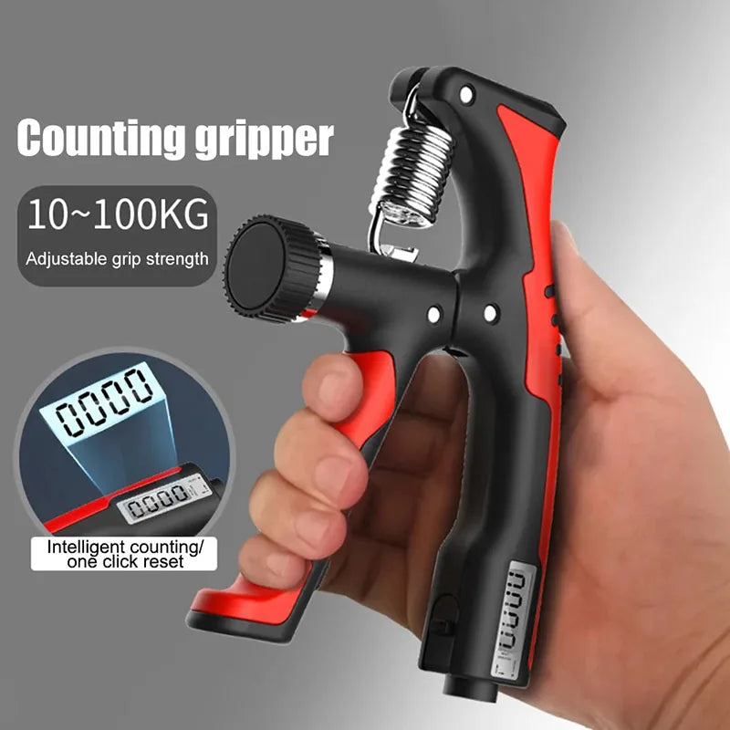 Adjustable electronic hand grip with counting and strength training - product image