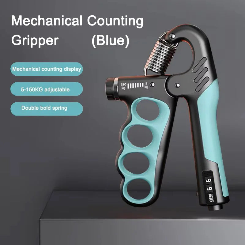 Adjustable grip strength device with mechanical counter for hand and wrist training - product image