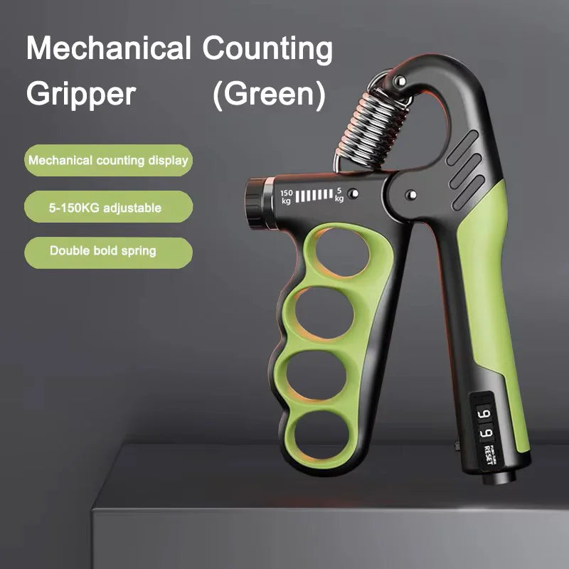 Adjustable grip strength device with mechanical counter for hand and wrist training - product image