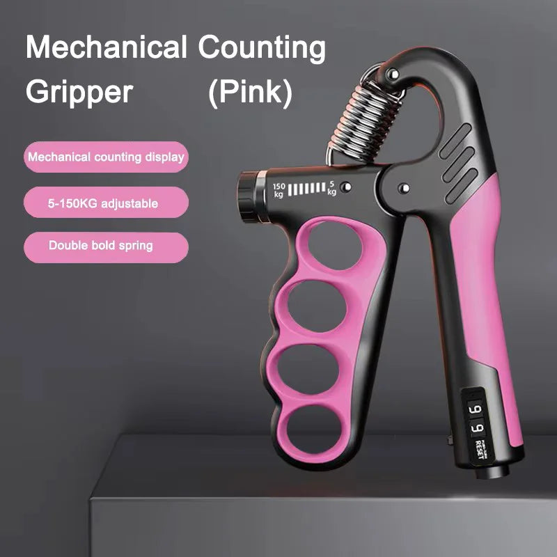 Adjustable grip strength device with mechanical counter for hand and wrist training - product image