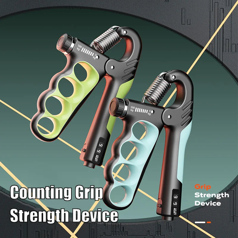 Adjustable grip strength device with mechanical counter for hand and wrist training - product image