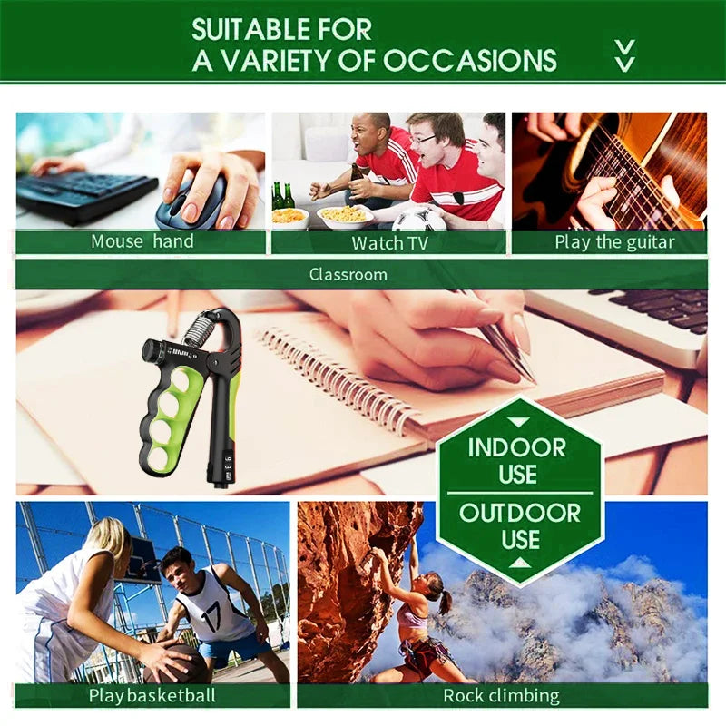Adjustable grip strength device with mechanical counter for hand and wrist training - product image
