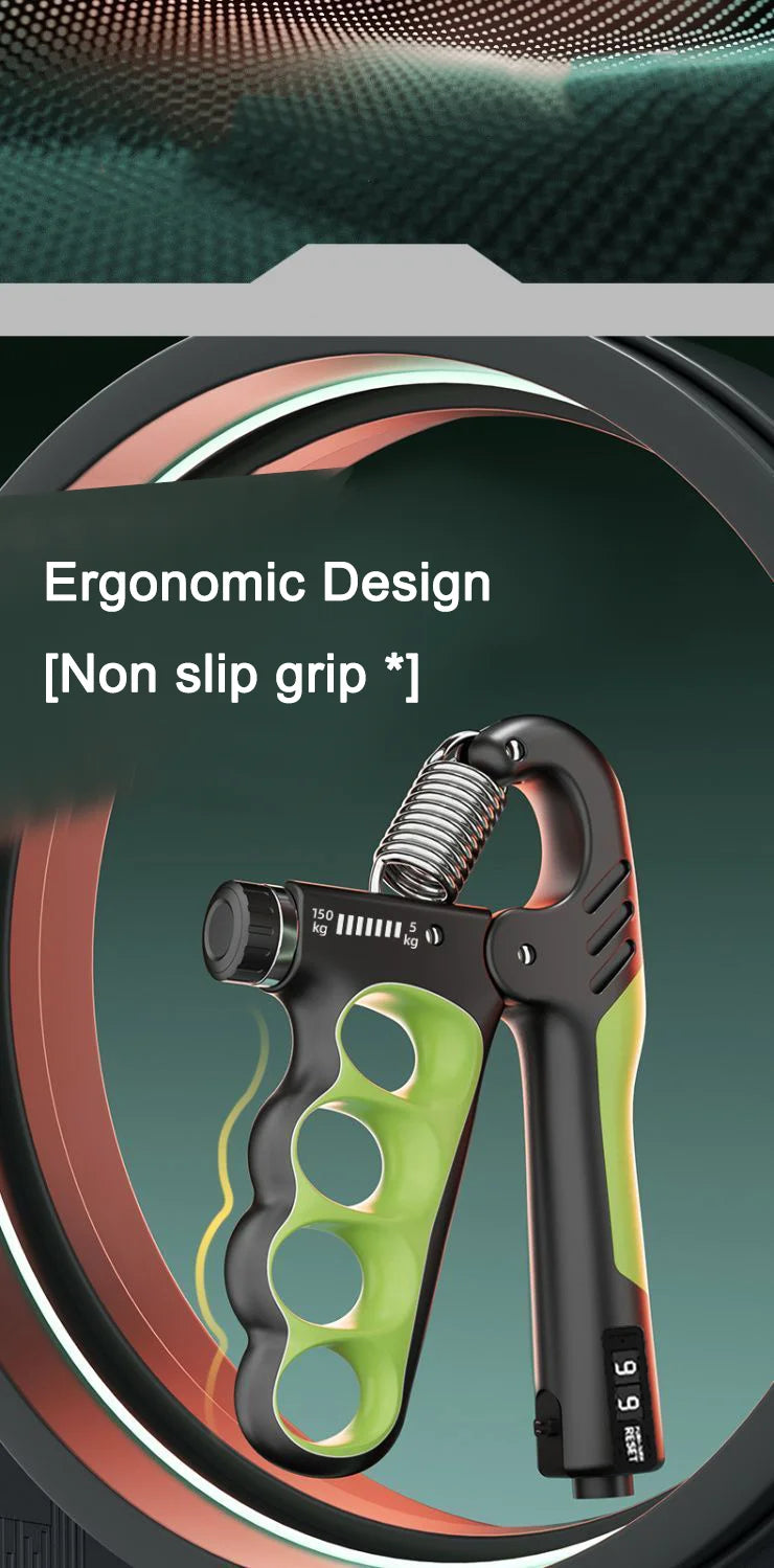 Adjustable grip strength device with mechanical counter for hand and wrist training - product image