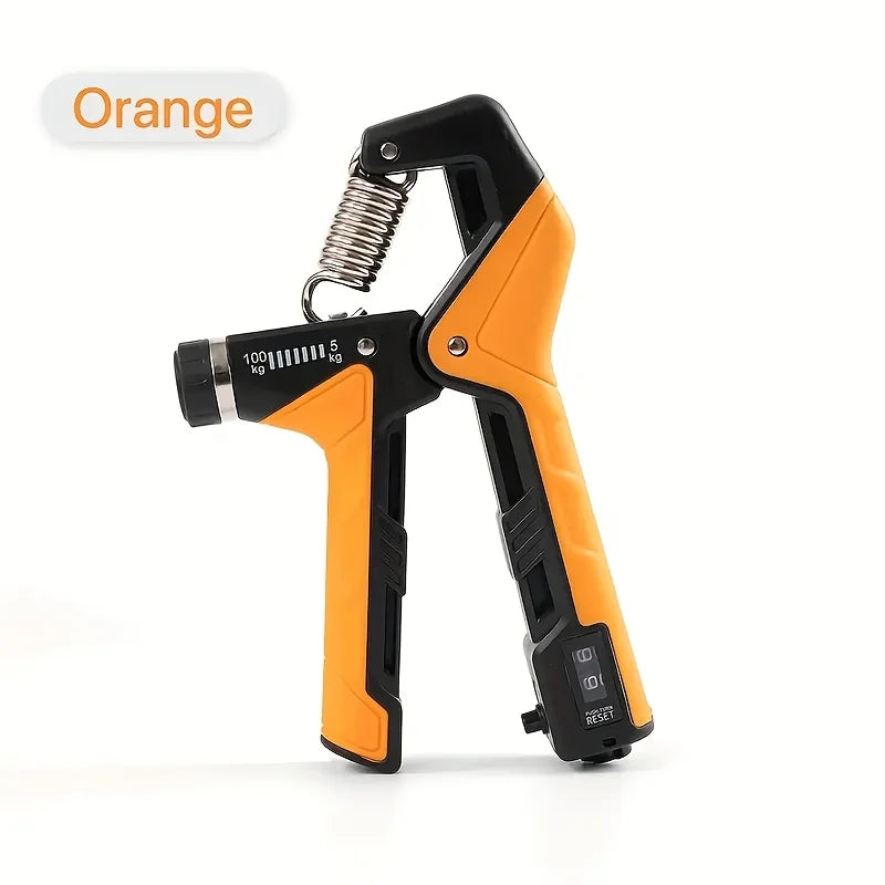 Adjustable grip strength trainer with digital counter and anti-slip handle - product image