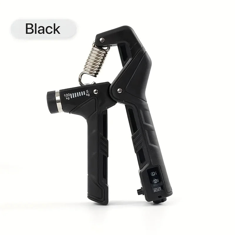 Adjustable grip strength trainer with digital counter and anti-slip handle - product image