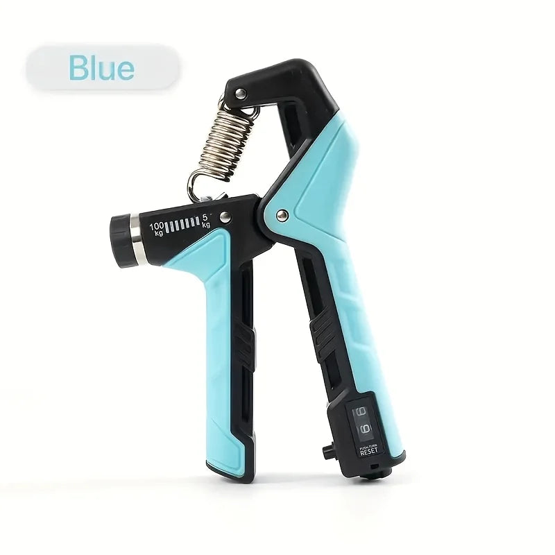 Adjustable grip strength trainer with digital counter and anti-slip handle - product image