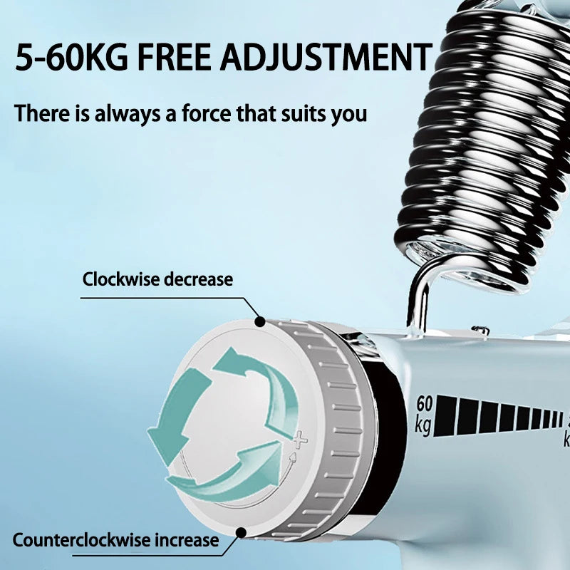 Adjustable hand grip strengthener with stainless steel spring and counter - product image