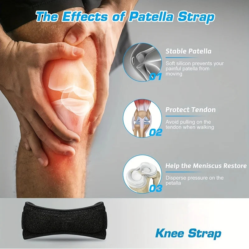 Adjustable knee pad patella stabilizer brace support for sport activities - product image