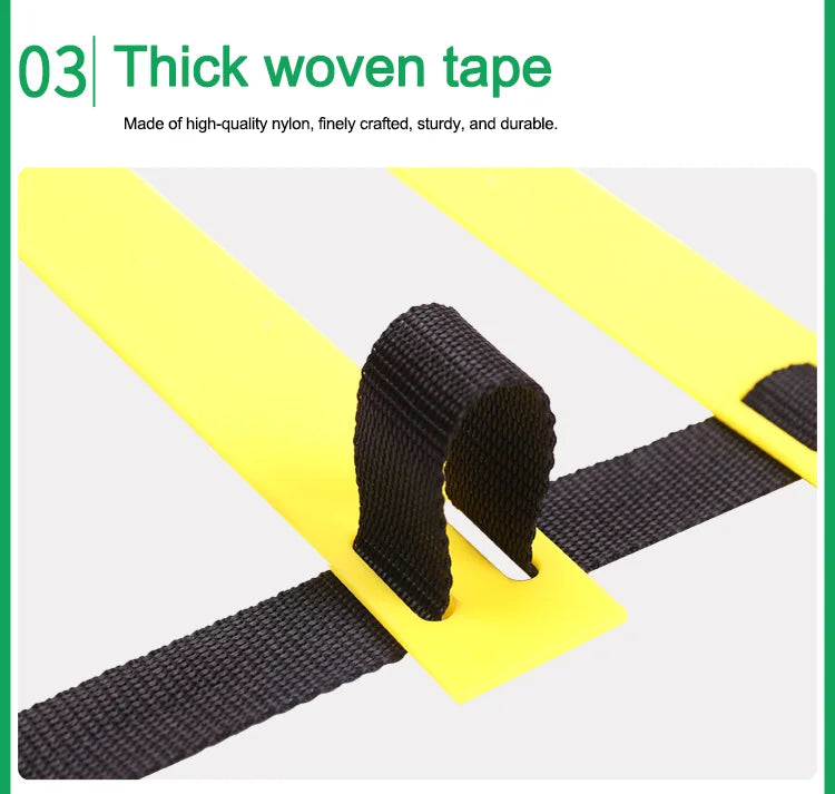 Adjustable nylon agility ladder for speed and coordination training - product image