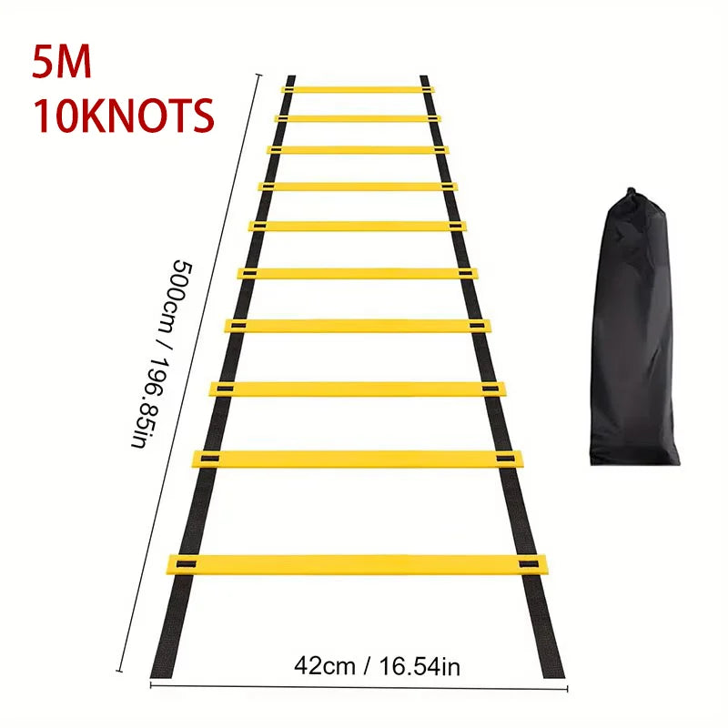 Adjustable nylon agility ladder for speed and coordination training - product image