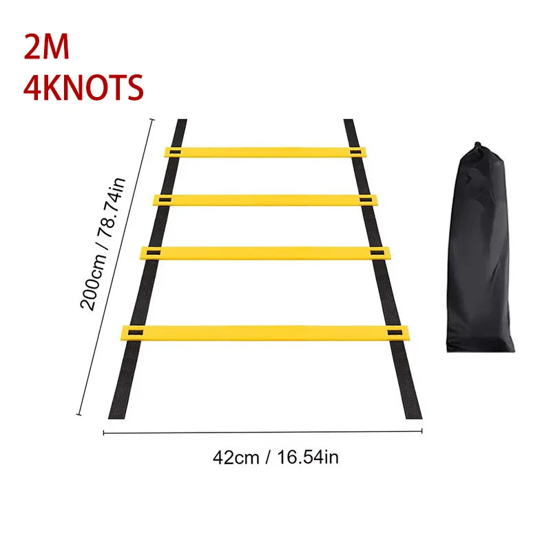 Adjustable nylon agility ladder for speed and coordination training - product image