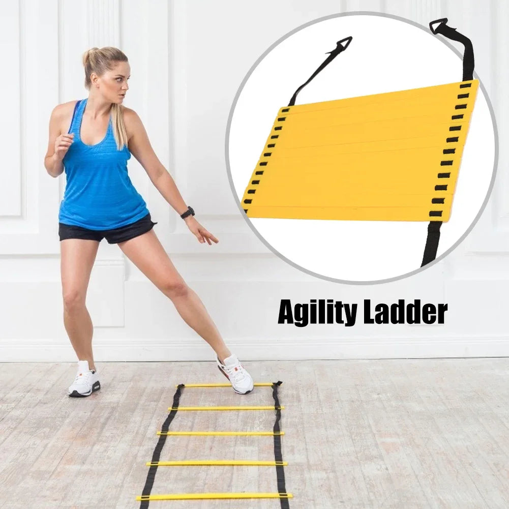 Adjustable nylon agility ladder for speed and coordination training - product image