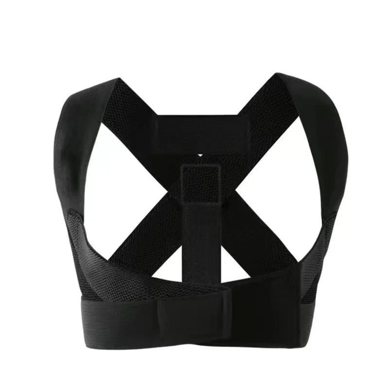 Adjustable upper back posture corrector with breathable cross straps for adults - product image