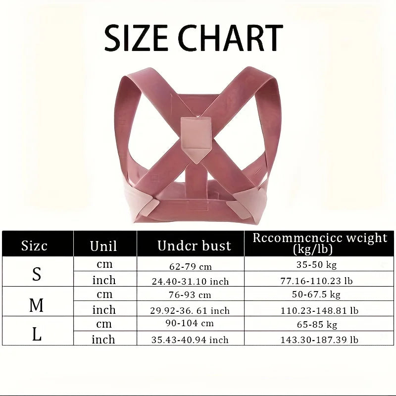 Adjustable upper back posture corrector with breathable cross straps for adults - product image