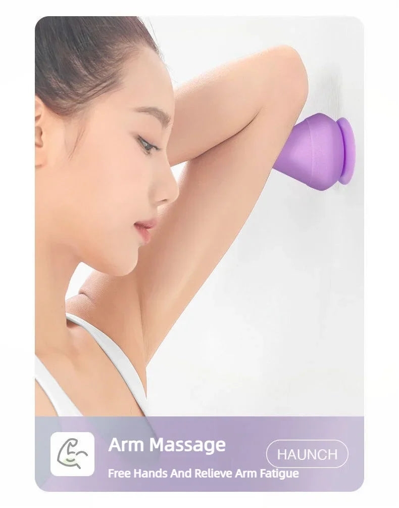 Adsorption silicone fascia massage ball with suction base for full body use - product image