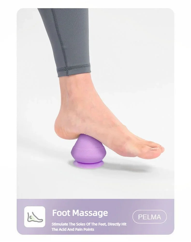 Adsorption silicone fascia massage ball with suction base for full body use - product image
