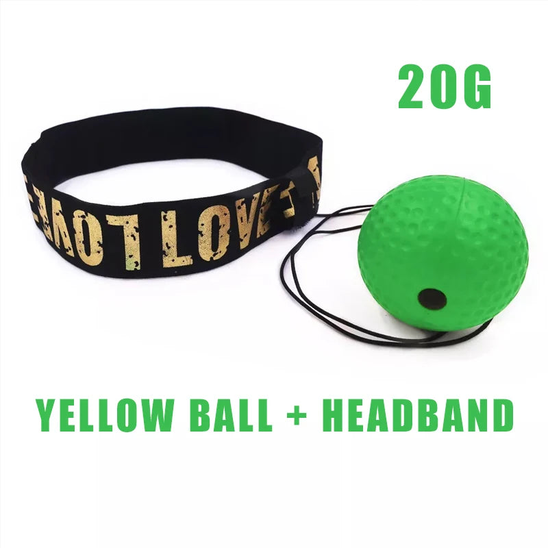 Boxing reflex ball with adjustable headband for reaction and agility training - product image