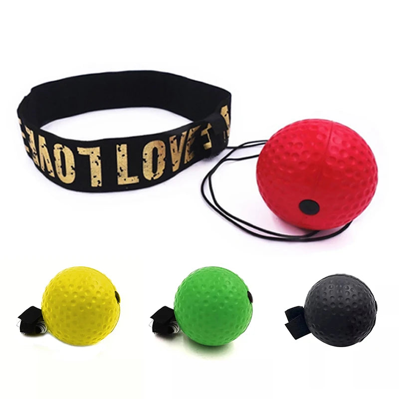Boxing reflex ball with adjustable headband for reaction and agility training - product image