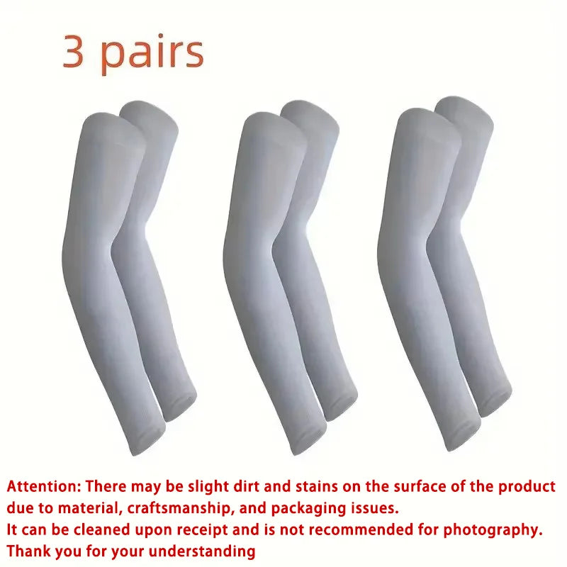 Breathable uv protection arm sleeves for sports and outdoor activities, multipack - product image