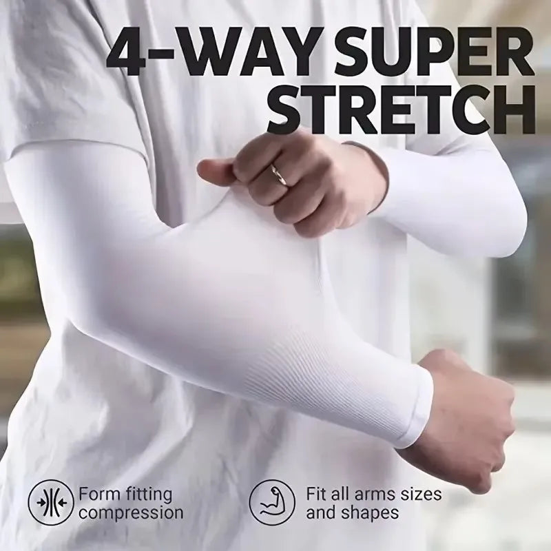 Breathable uv protective arm sleeves set polyester material for outdoor use - product image