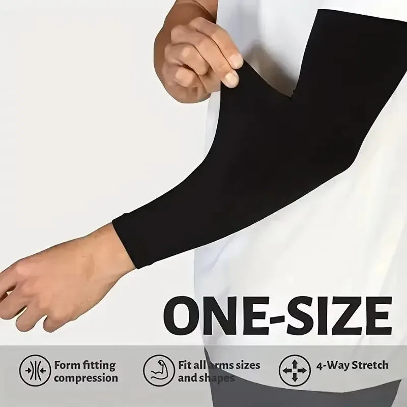 Breathable uv protective arm sleeves set polyester material for outdoor use - product image