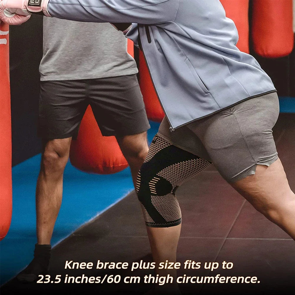Copper compression knee brace with 3d weave technology for joint pain relief - product image