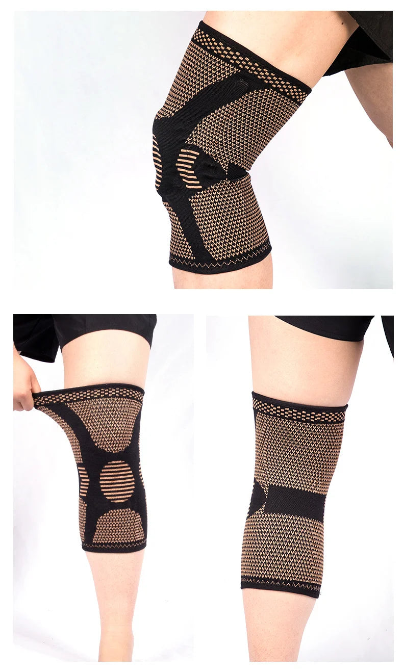 Copper compression knee brace with 3d weave technology for joint pain relief - product image