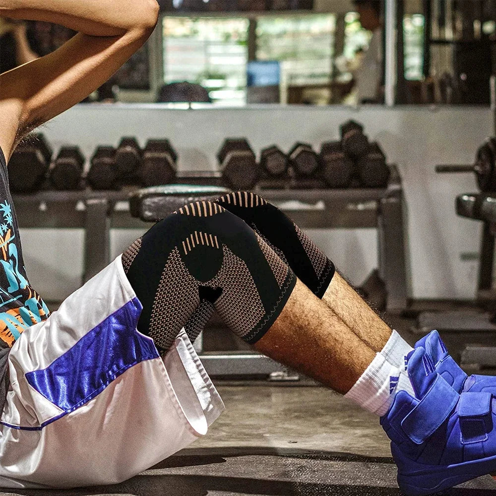 Copper compression knee brace with 3d weave technology for joint pain relief - product image