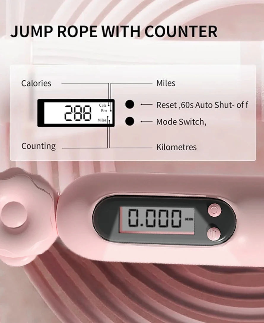 Cordless weighted jump rope with adjustable length and large ball handles for fitness - product image