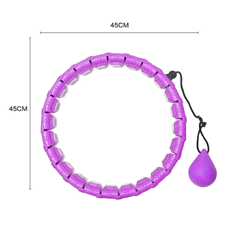 Detachable adjustable sports hoop with massage nodes for waist training - product image